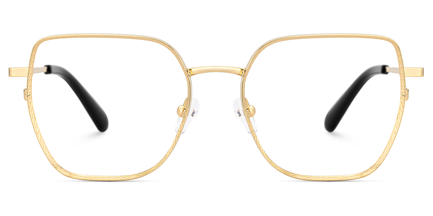 Fife Gold Full Frame Metal Prescription Glasses1