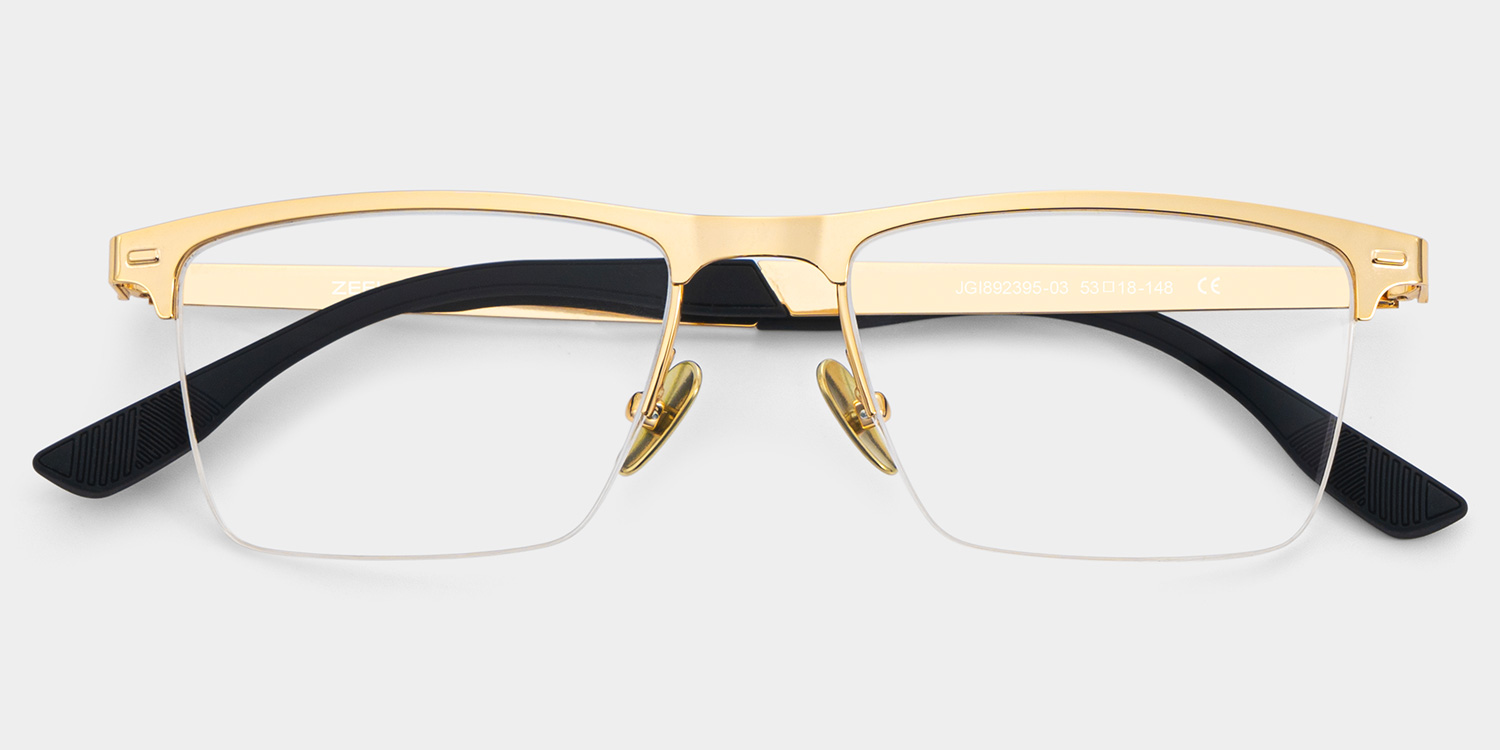 Brock Browline Gold Glasses4