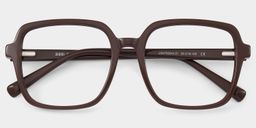 Kenneth Dark Brown Square Glasses1