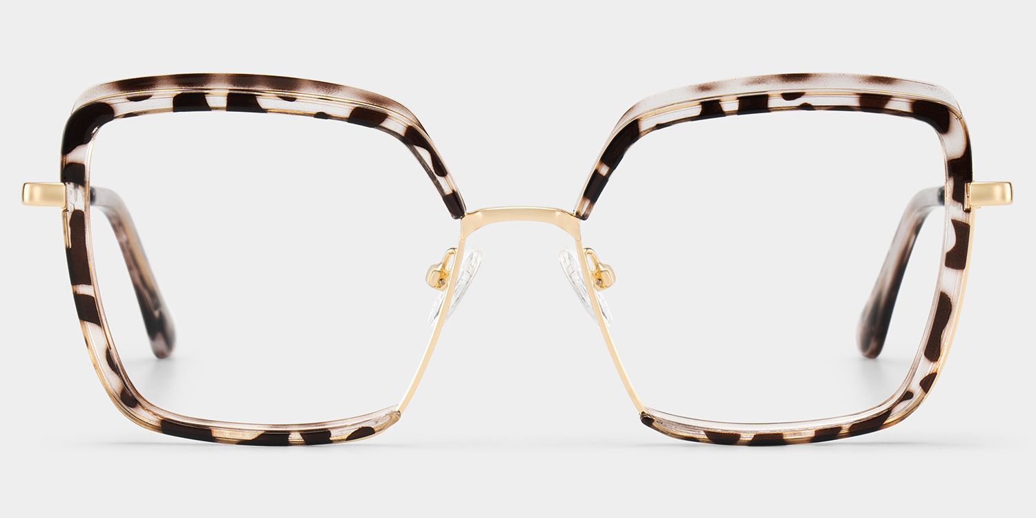 Cordaro Square Clear Tortoise Shell Glasses with Nose Pads1