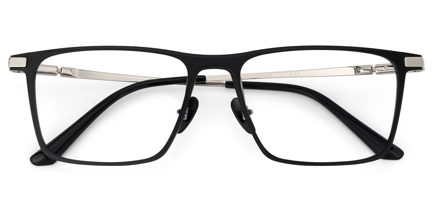 Lincoln Rectangle Black Glasses2