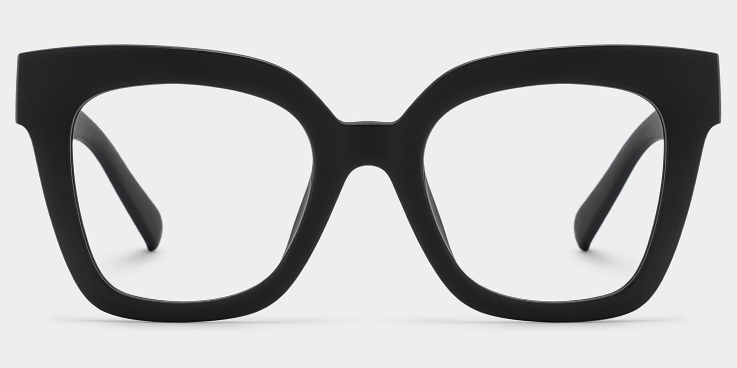 Malcolm Square Matte Black Glasses with Prescription0