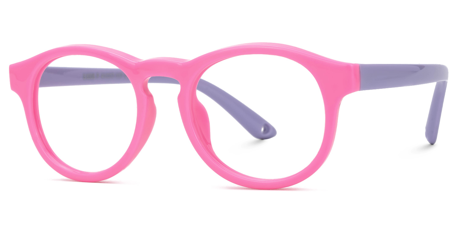 Gilgal Round Pink Frame Eyeglasses for Toddlers1