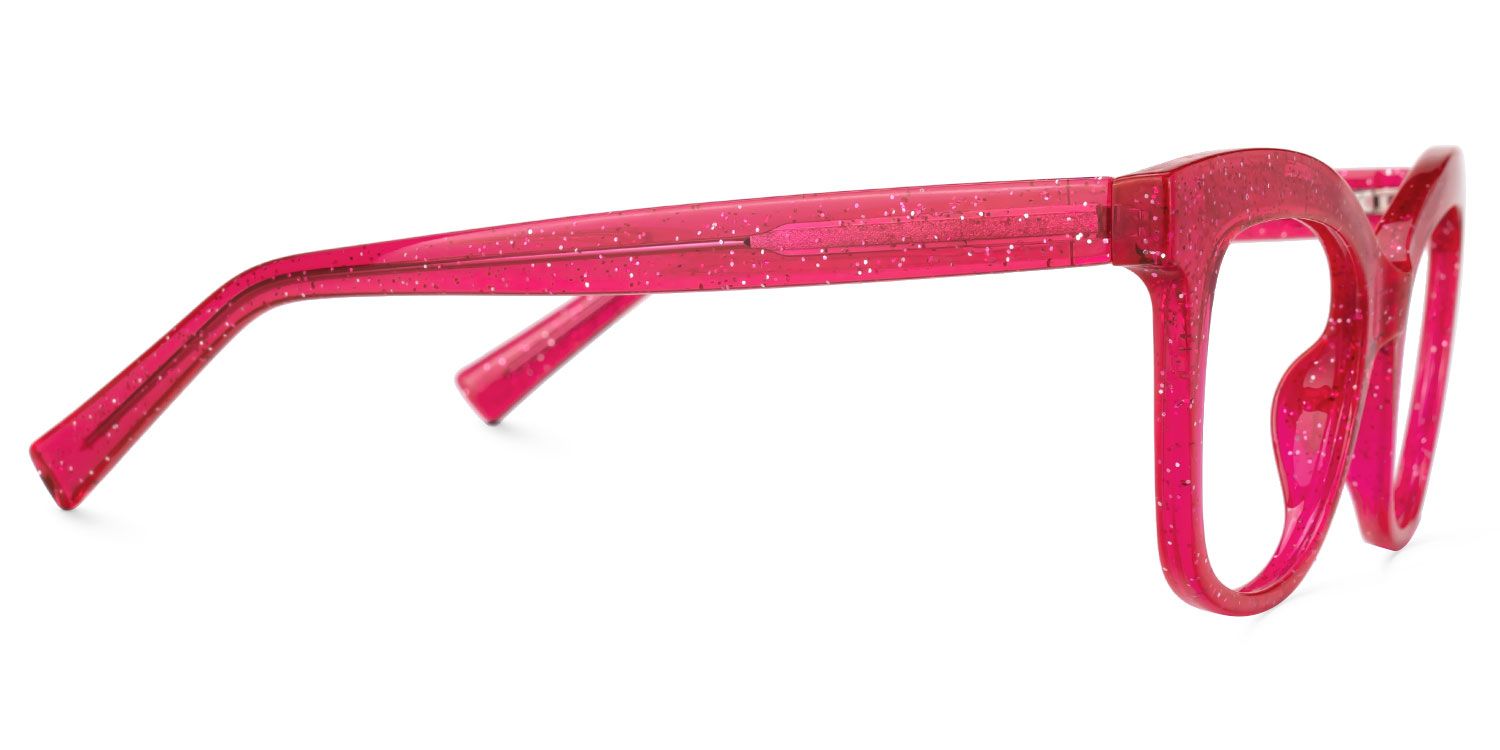 Santiago Cateye Eyeglasses with Bright-Pink Frame Sale2