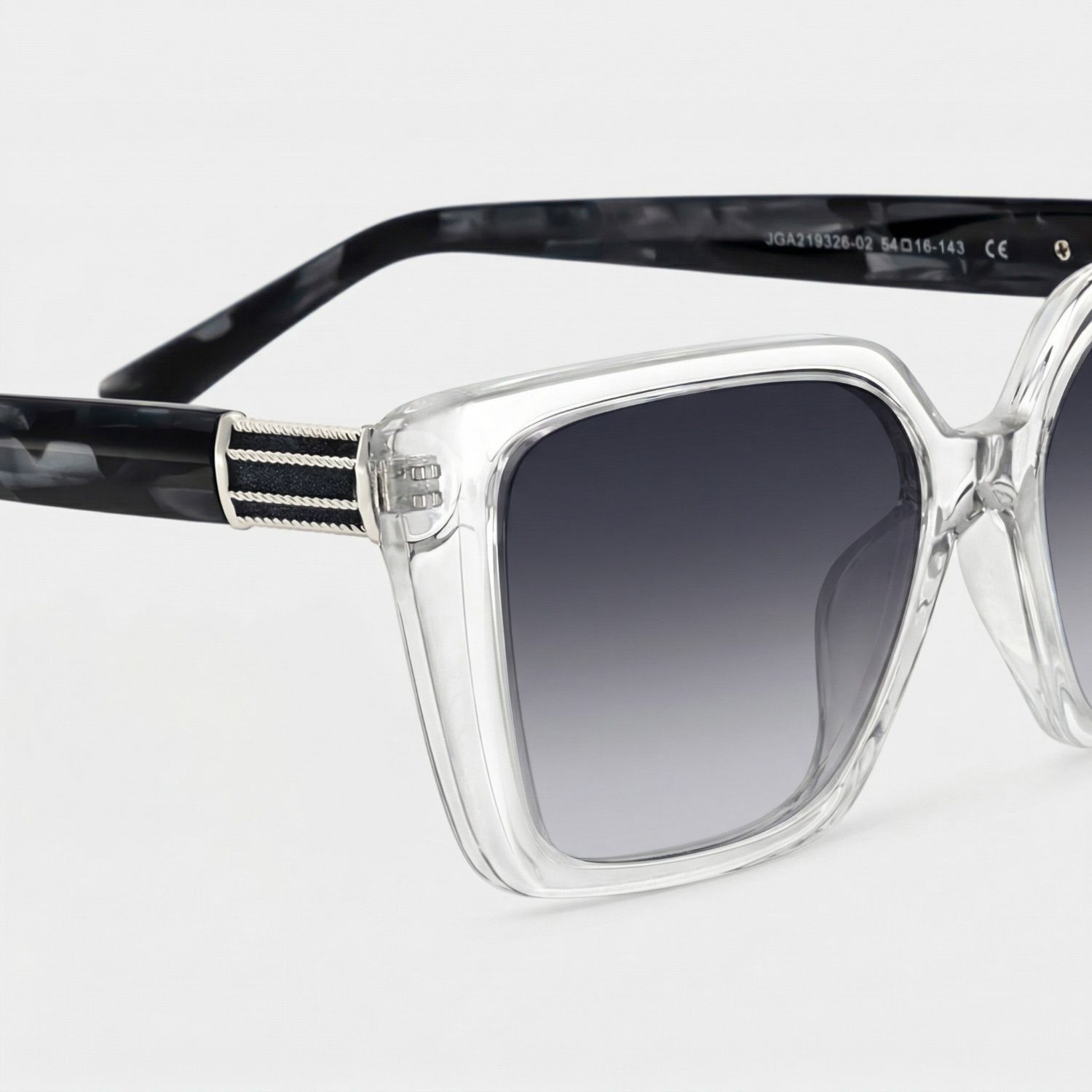Emery Clear Square Polarized Sunglasses for Driving | ZEELOOL UK4