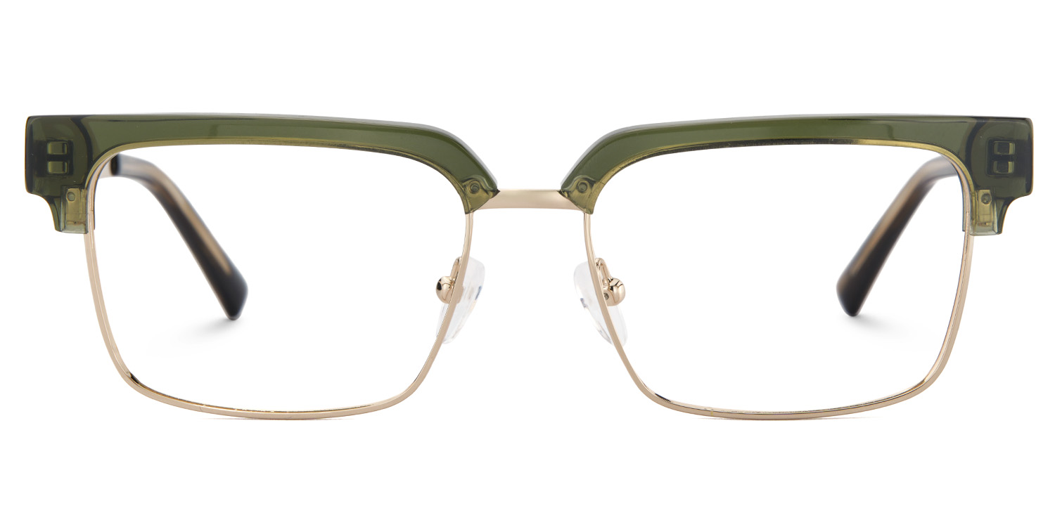 Gerena Browline Green Glasses1