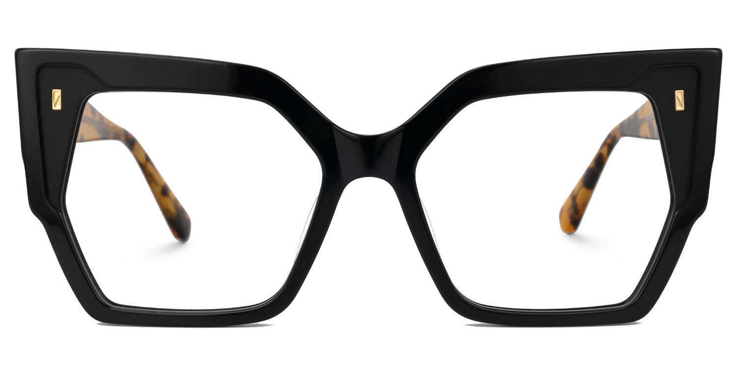 Tefonie Geometric Black Glasses0