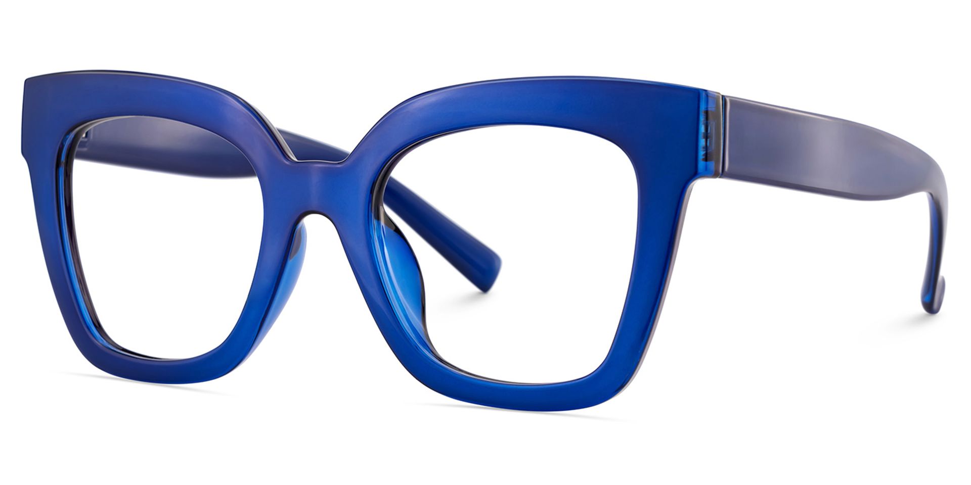 Malcolm Large Square Nerdy Glasses with Blue Color3