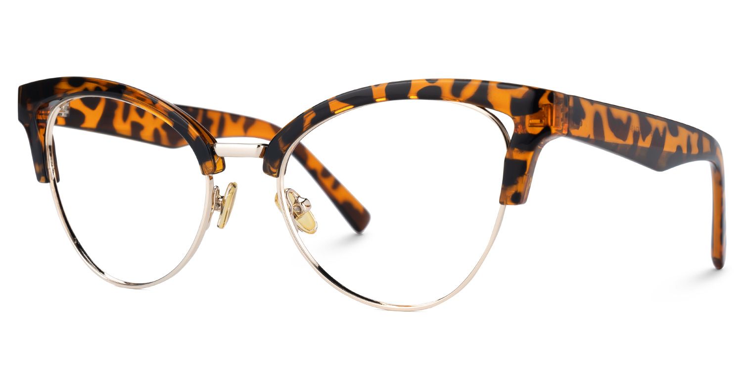 Charlene Tortoise Browline Cat Eye Glasses for Women2