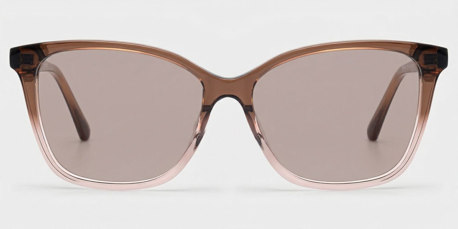 Finnian Square Clear Brown Glasses Frames with Glitter Fabric | ZEELOOL0