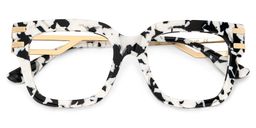 Lidia Square Cow Print Glasses2