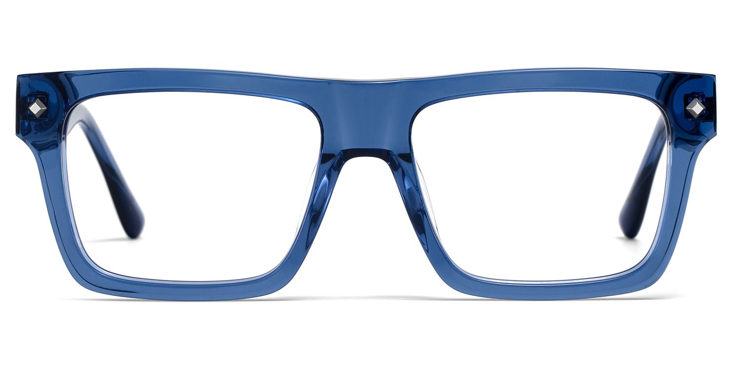 Trent Eyeglasses in Rectangle Blue Frame | ZEELOOL UK1