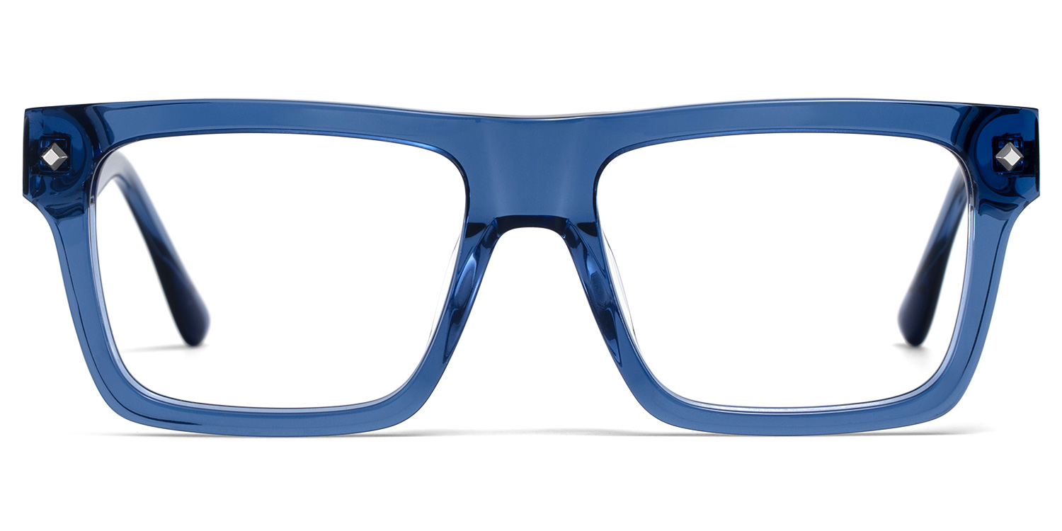 Trent Rectangle Blue Glasses1