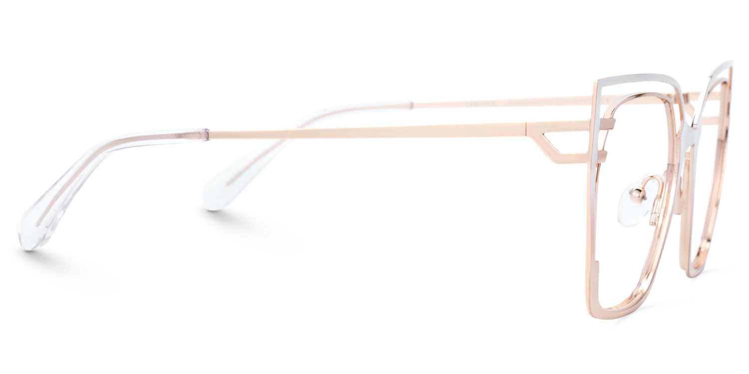 Quinn Geometric White Glasses2