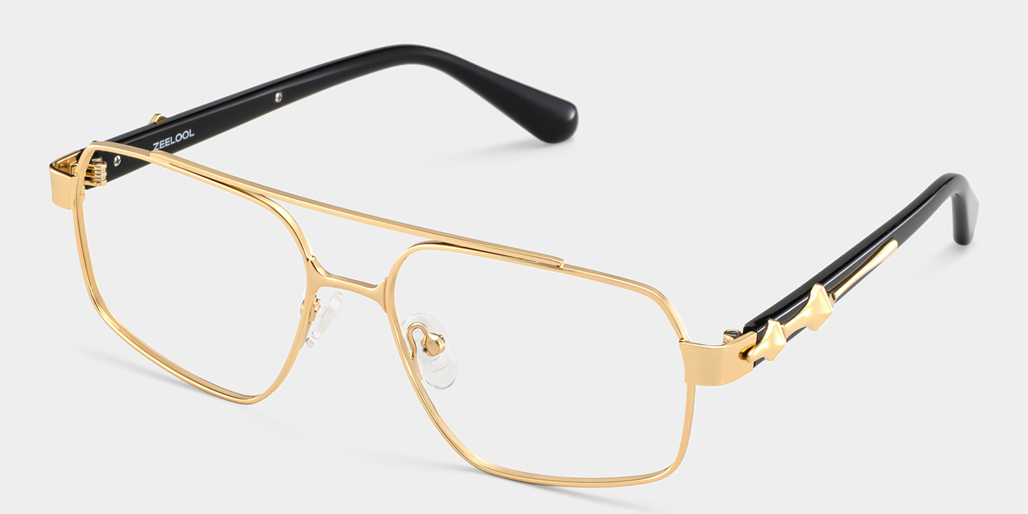 Sterling Eyeglasses in Aviator Gold Frame | ZEELOOL UK3