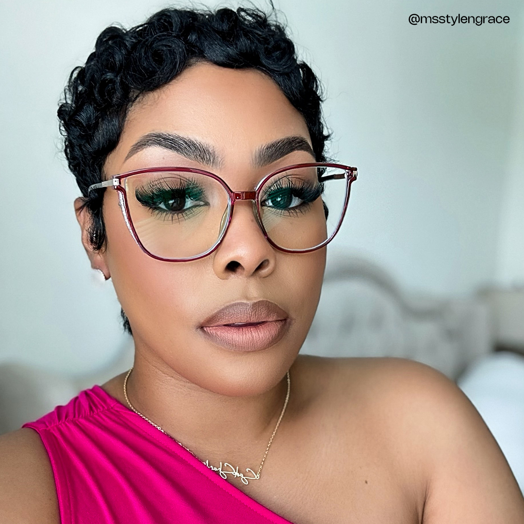 ZEELOOL Rodz Square Purple Glasses