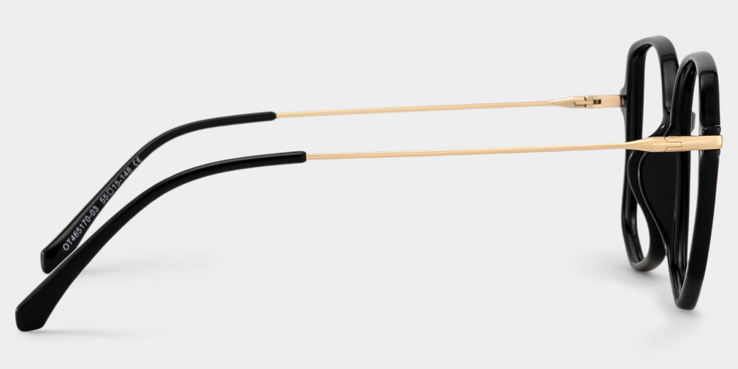 Payton Geometric Black Frame Glasses | ZEELOOL UK3