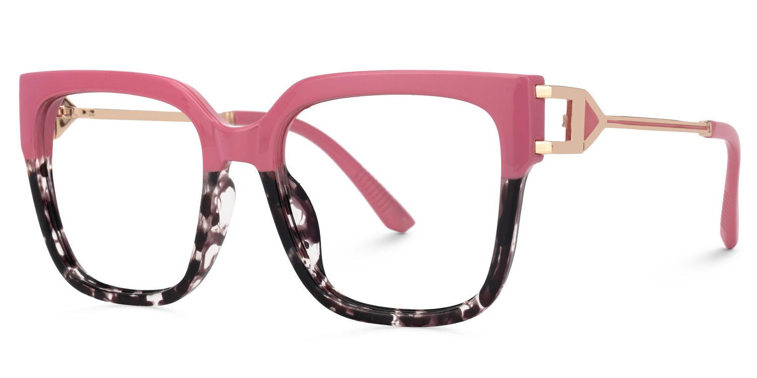 Juany Pink Eyeglasses with Square Shape | ZEELOOL UK1