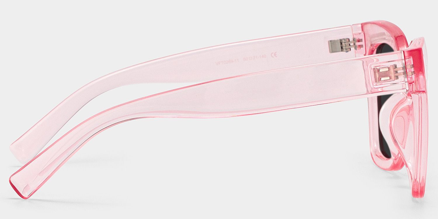 Malcolm Pink Translucent Glasses with Square Frames3