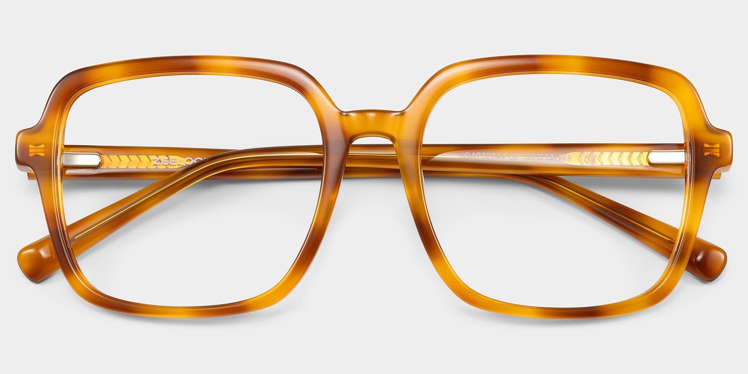 Kenneth Square Beige Tortoise Shell Glasses | ZEELOOL2