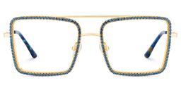 Diva Square Blue Glasses1