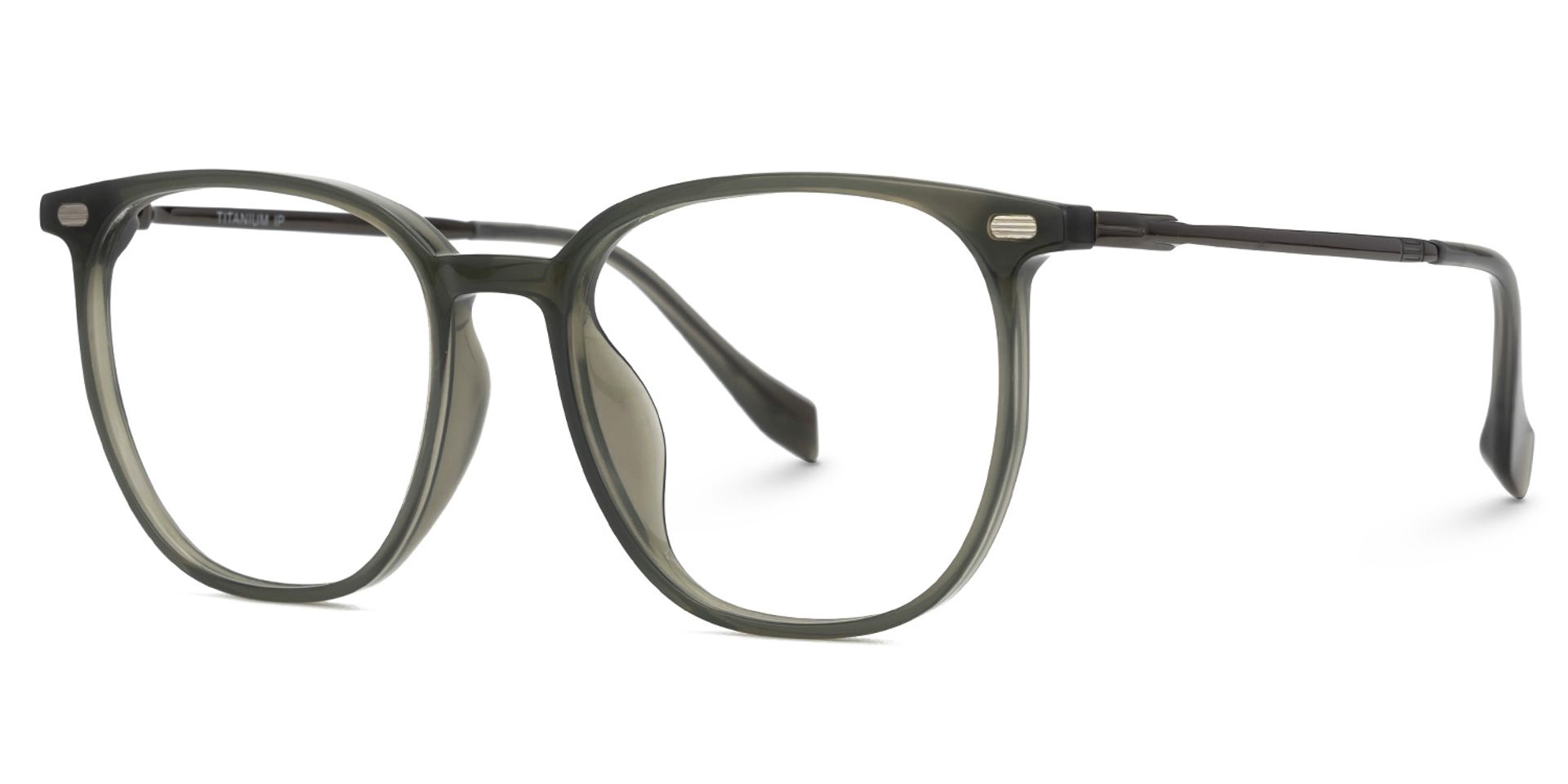 Square Valerye Green Frame Eyeglasses | ZEELOOL UK1