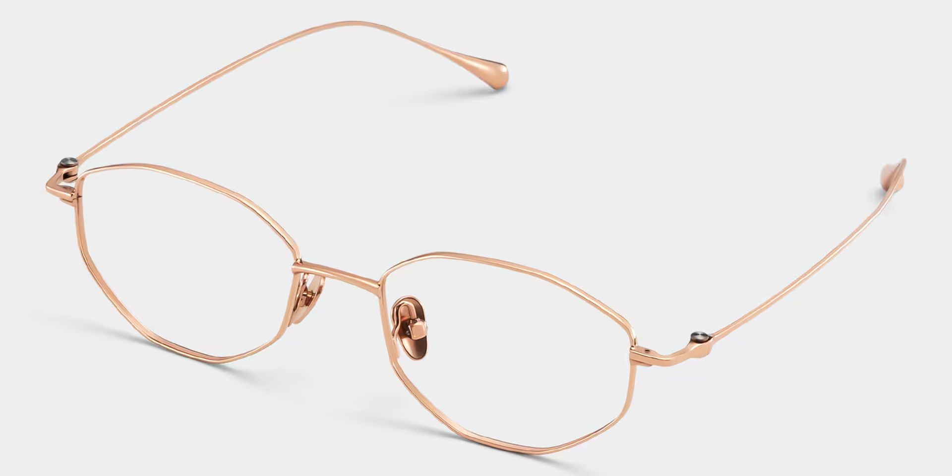 Everett Gold Frame Glasses with Geometric Frame Online |  ZEELOOL UK4
