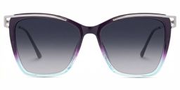 Krystle Square Purple-Blue Glasses0
