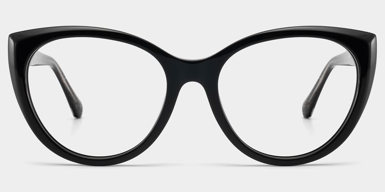 Kiera  Cat-eye Black Glasses
