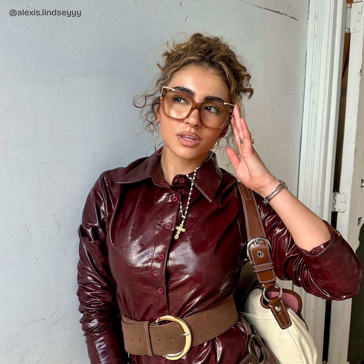 Dax Square Beige Frame Eyeglasses for Women| ZEELOOL6