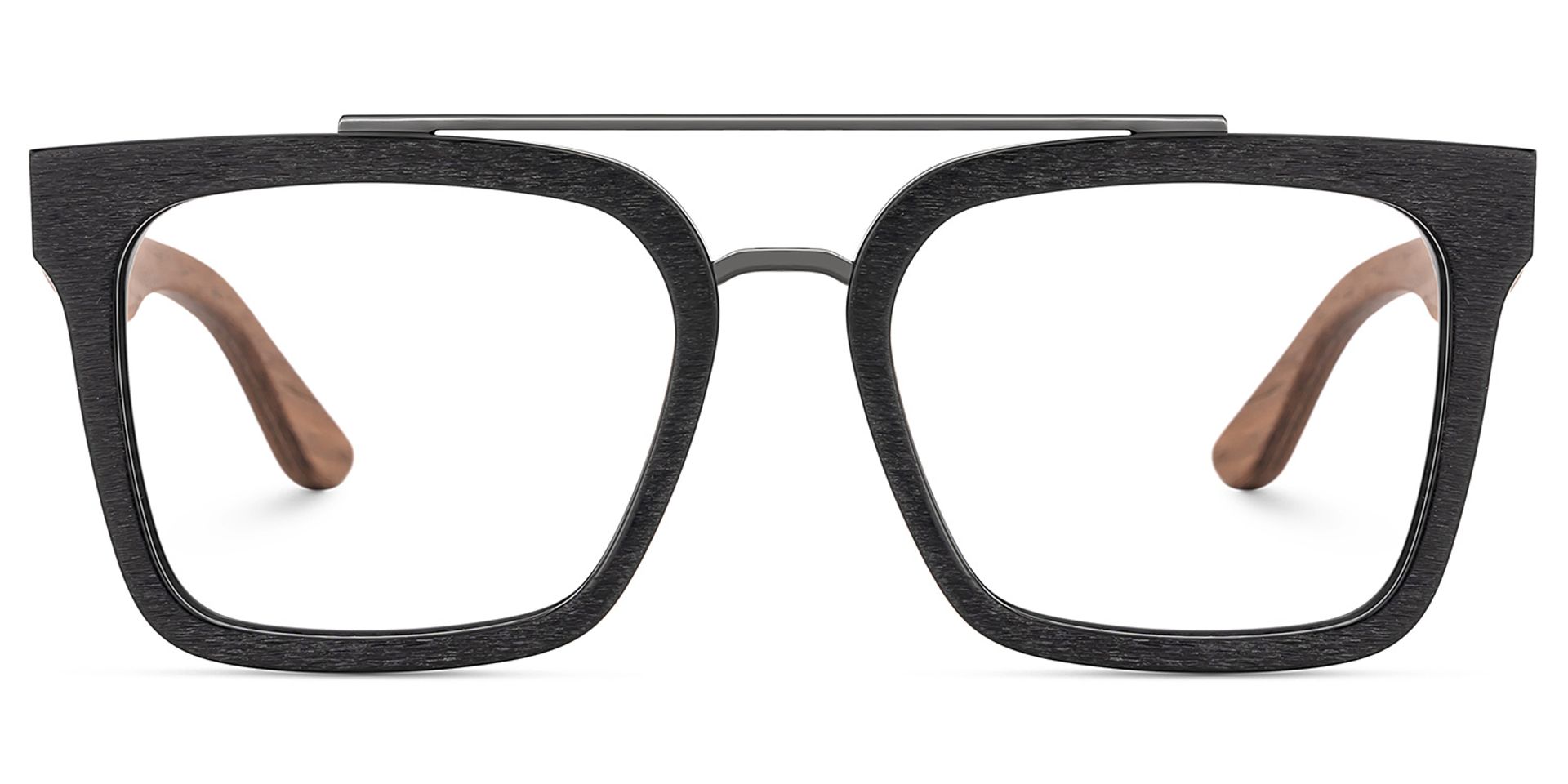 Men's Aviator Eyeglasses Frames With Black Clear Color1