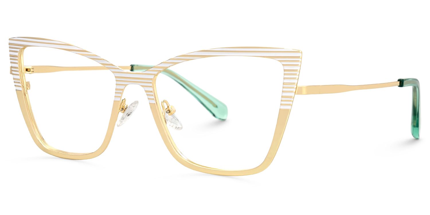 White-Brown Butterfly Frame Glasses - Jisel on Sale | ZEELOOL UK1