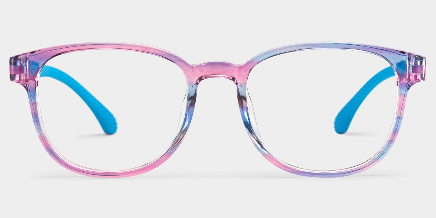 Dale Round Blue Pink Frame Eyeglasses for Pre-tweens0