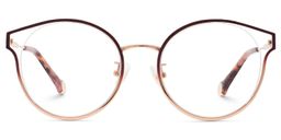 Yaselie Cateye Dark-Red Glasses0