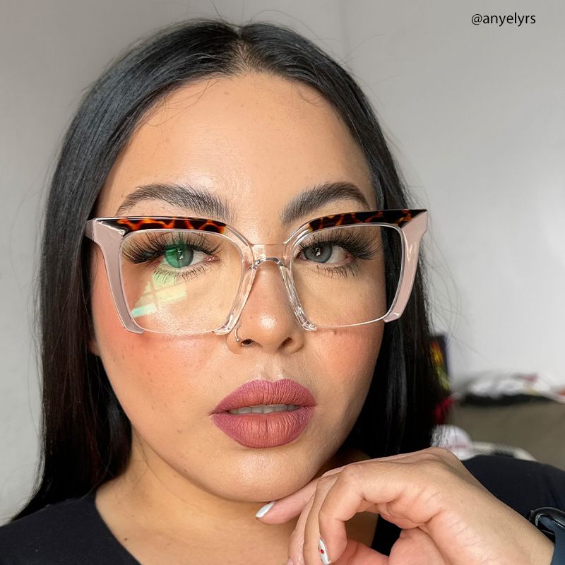 ZEELOOL Misty Square Brown Glasses