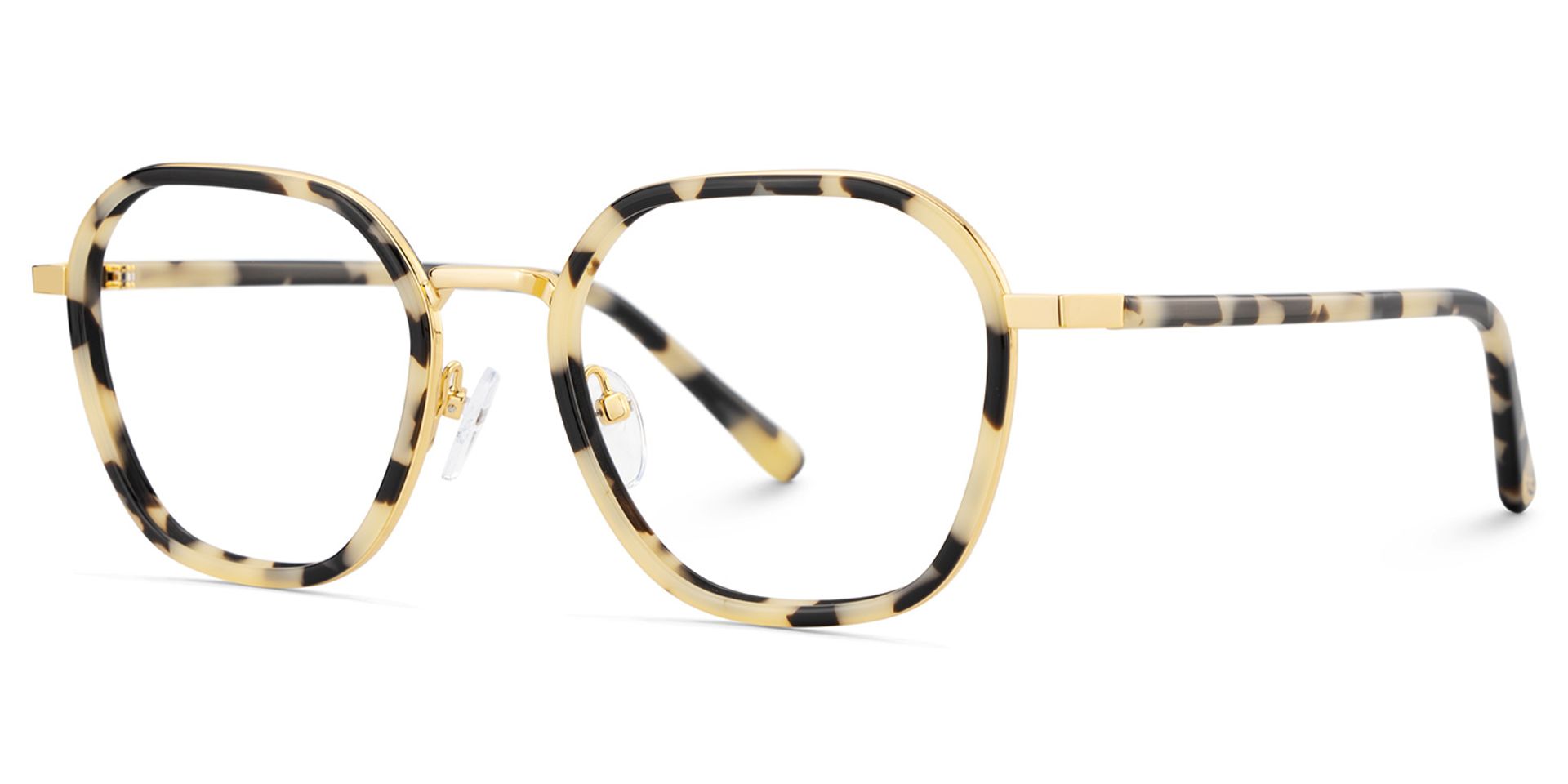 Mitchell Mixed Tortoise Frame Glasses with Geometric Shape | ZEELOOL UK4