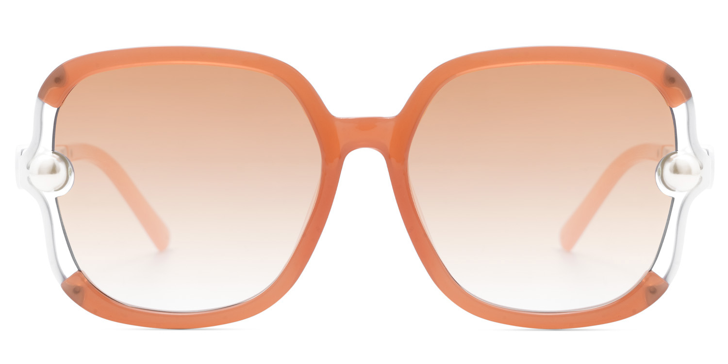 Square Orange Sunglasses Frames0
