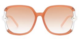 Steffanie Square Orange Sunglasses0
