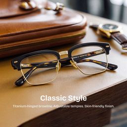 Landon Browline Gold Glasses0