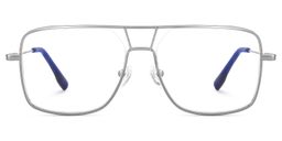 Bowdry Aviator Silver Gray Glasses1