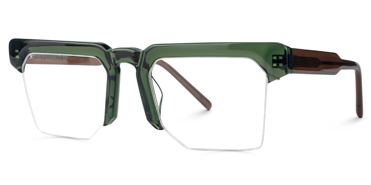Myles Browline Green Glasses1