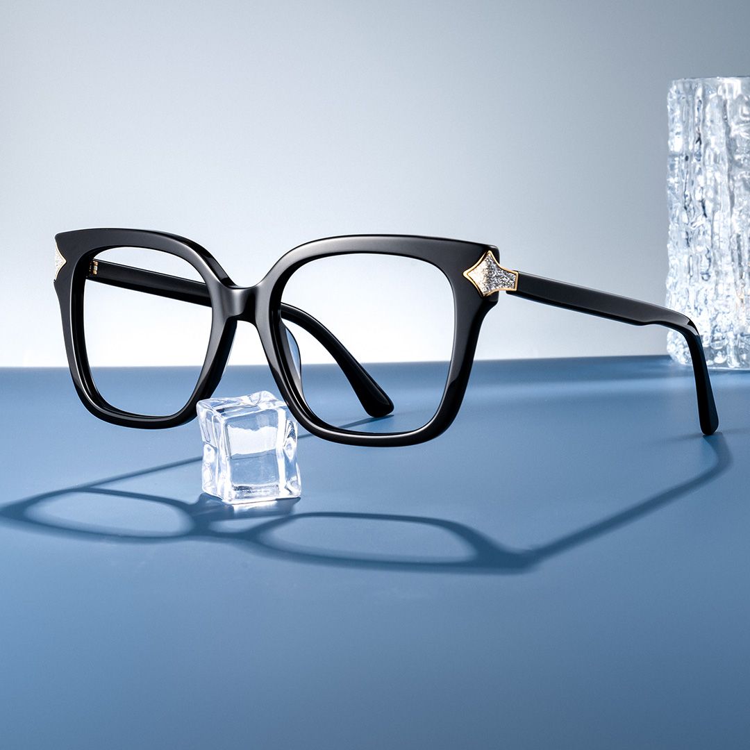 Black Square Frame Glasses - Shakeel on Sale | ZEELOOL UK0