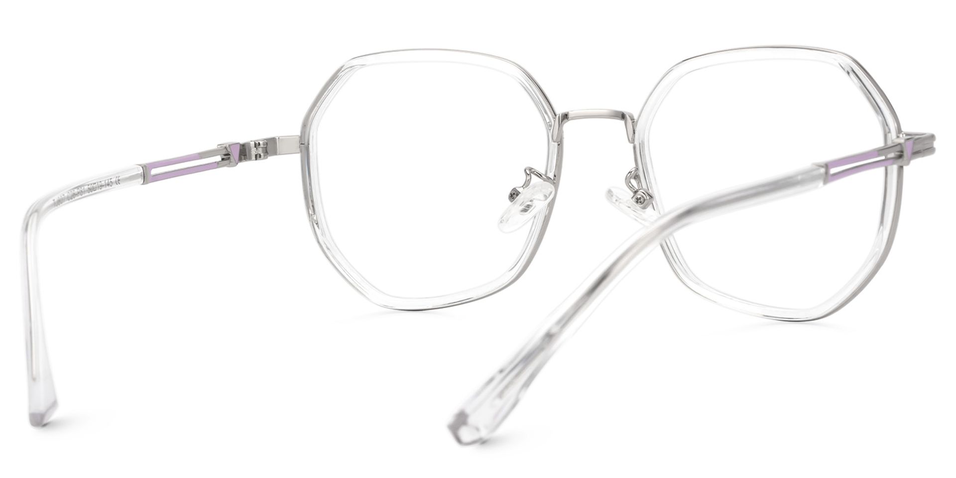 Frazier Clear Geometric Glasses | ZEELOOL UK3