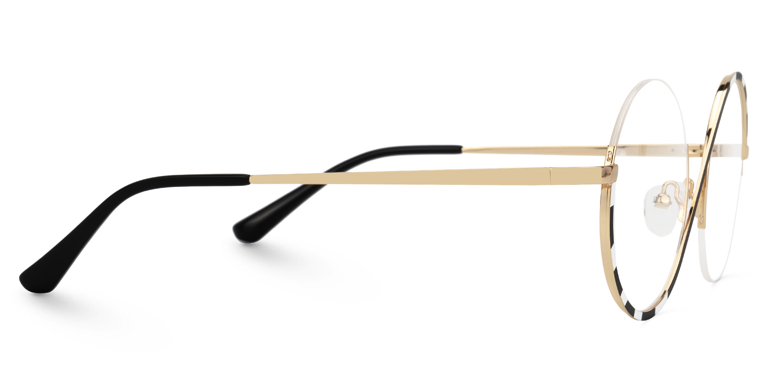 Flozif Round Black-White Glasses2