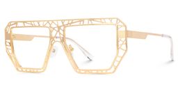 Blake Geometric Gold Glasses1