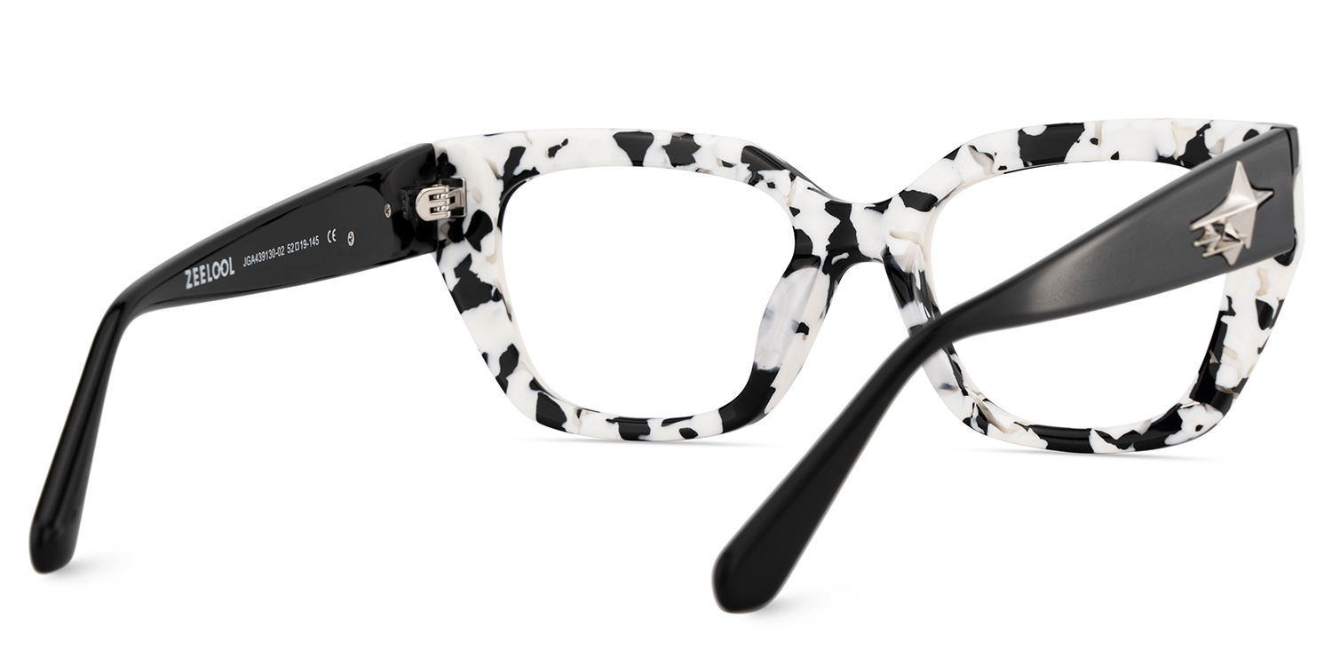 Flare Rectangle Cow Print Glasses5