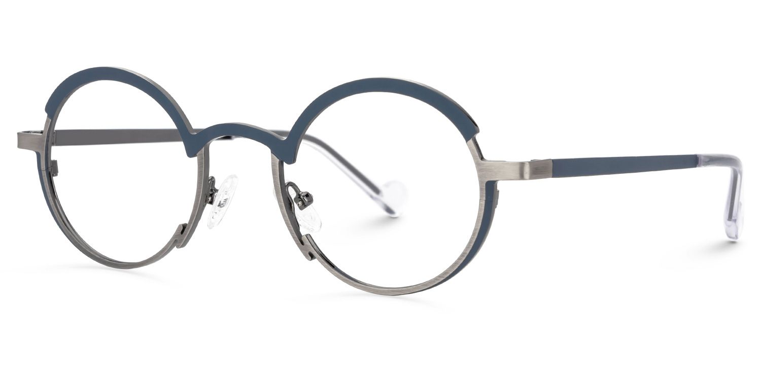 Huesties Round Two-Tone Full-Frame Glasses | ZEELOOL UK1