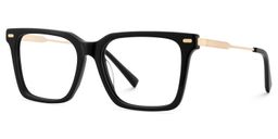 Greain Rectangle Black Glasses3