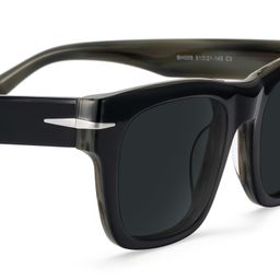 Renzo Black Rectangle Sunglasses4