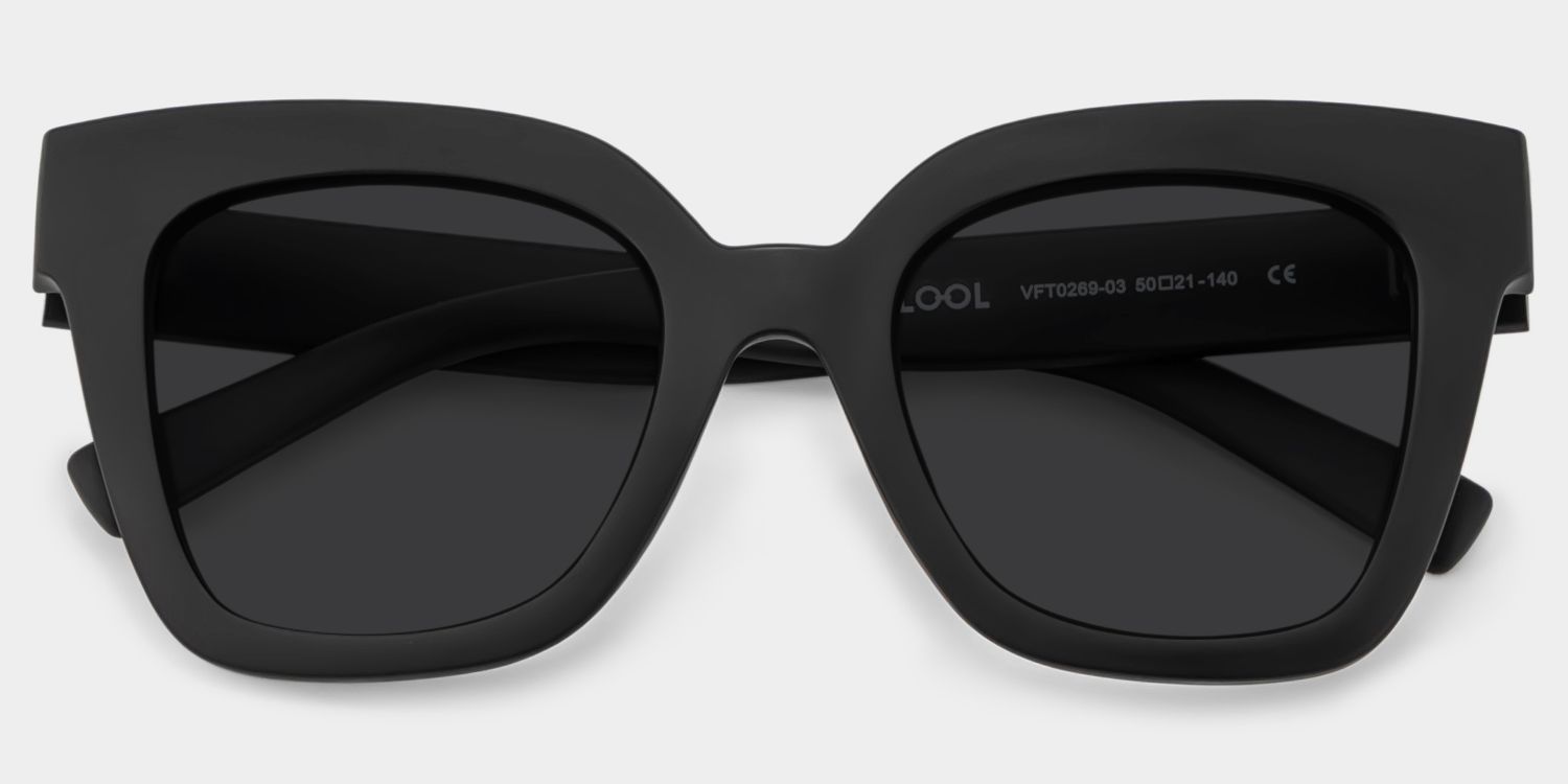 Malcolm Black Sunglasses with Square Frames | ZEELOOL UK1